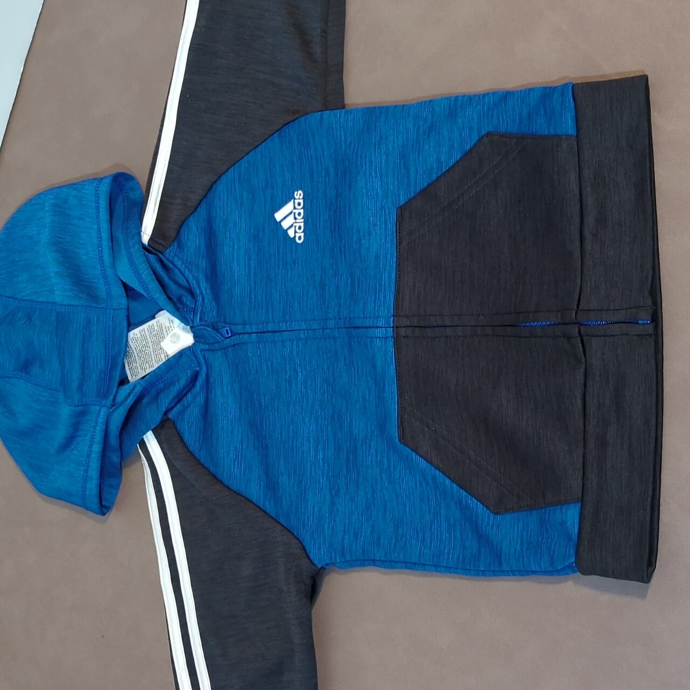 Adidas Jacket Kids 24 months Zip Hoodie Blue Black